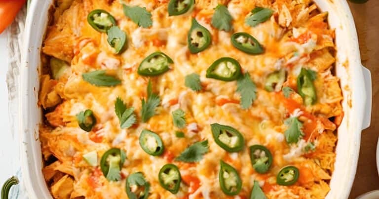 Jalapeño Buffalo Chicken Casserole