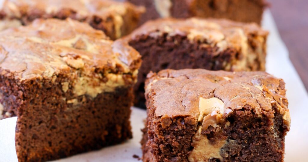 3 Ingredients Peanut Butter Brownie