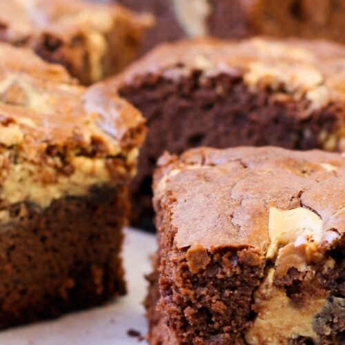 3 Ingredients Peanut Butter Brownie