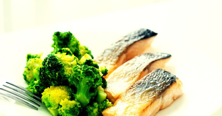 Keto air fryer salmon and broccoli bites